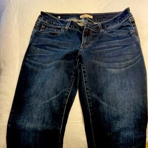 CAGI jeans in navy with straight leg.